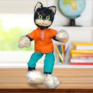 Vintage 1960’s German Schuco Bigo Bello Mohair Cat 15” W Tags